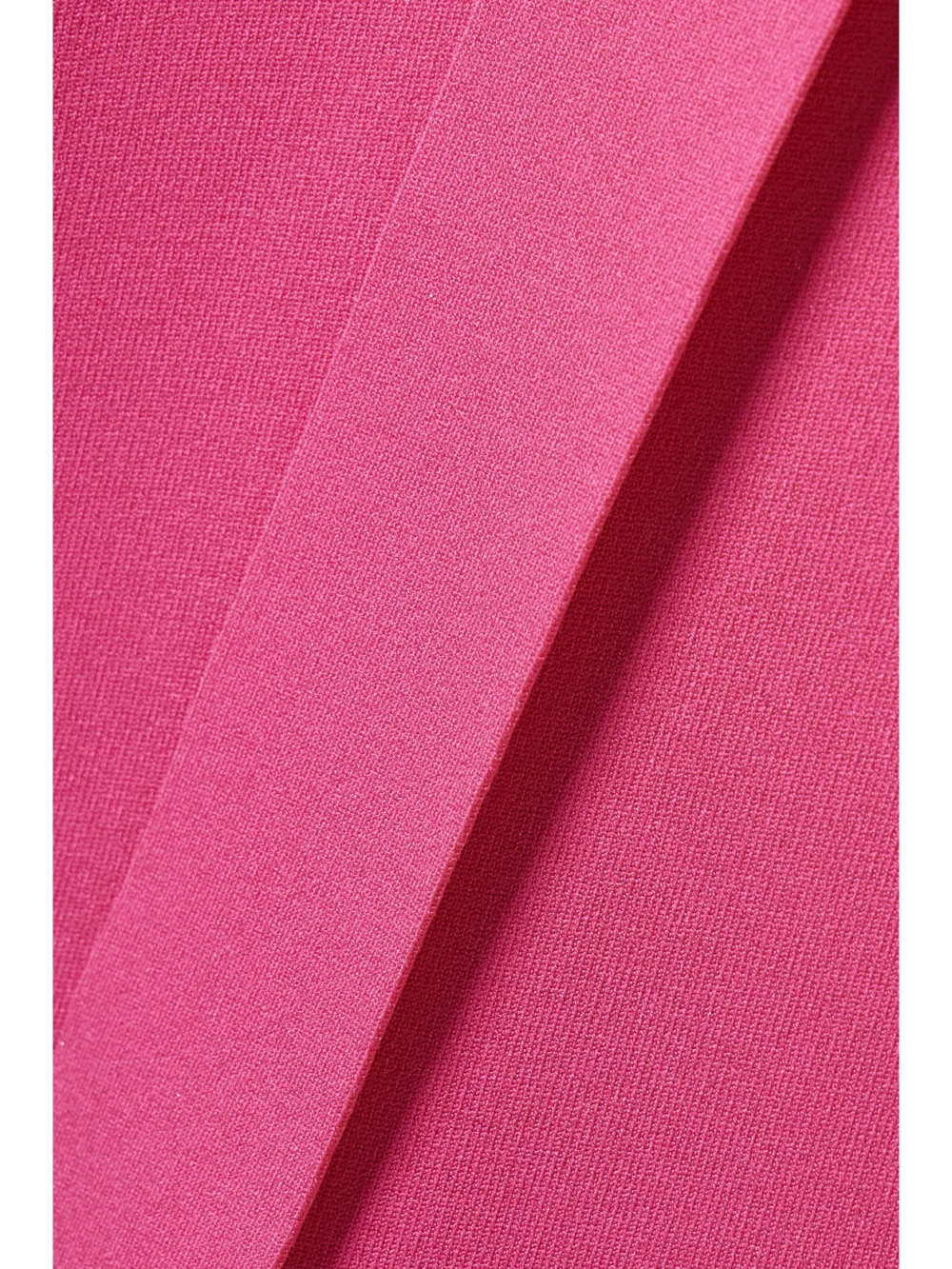Close-up detail of the Adam Lippes One-shoulder Draped Recycled Knitted Maxi Dress