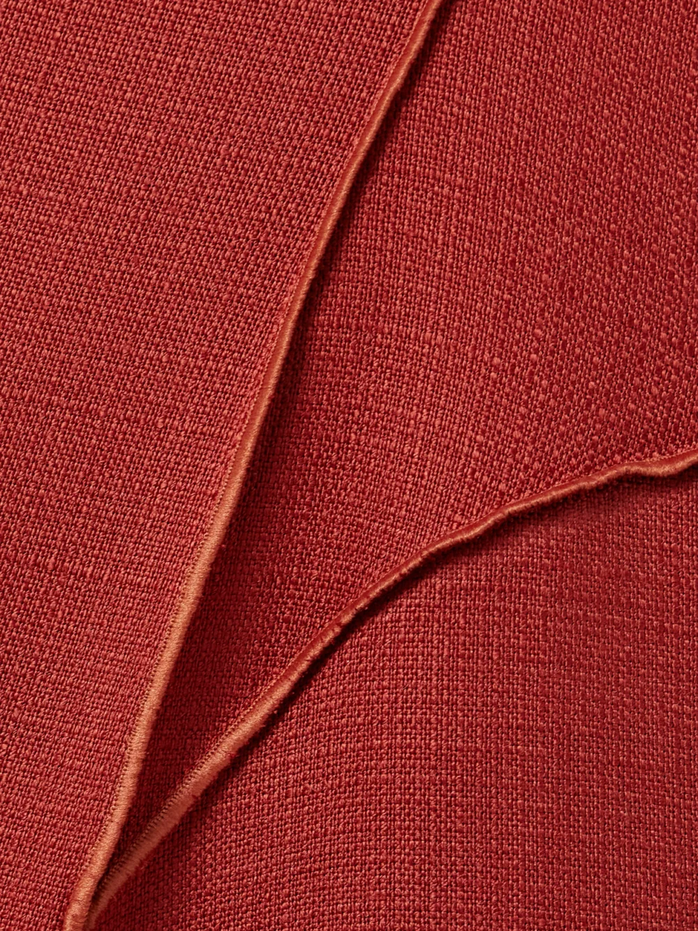 Close-up detail of the Adam Lippes Shay Paneled Stretch-canvas Midi Dress