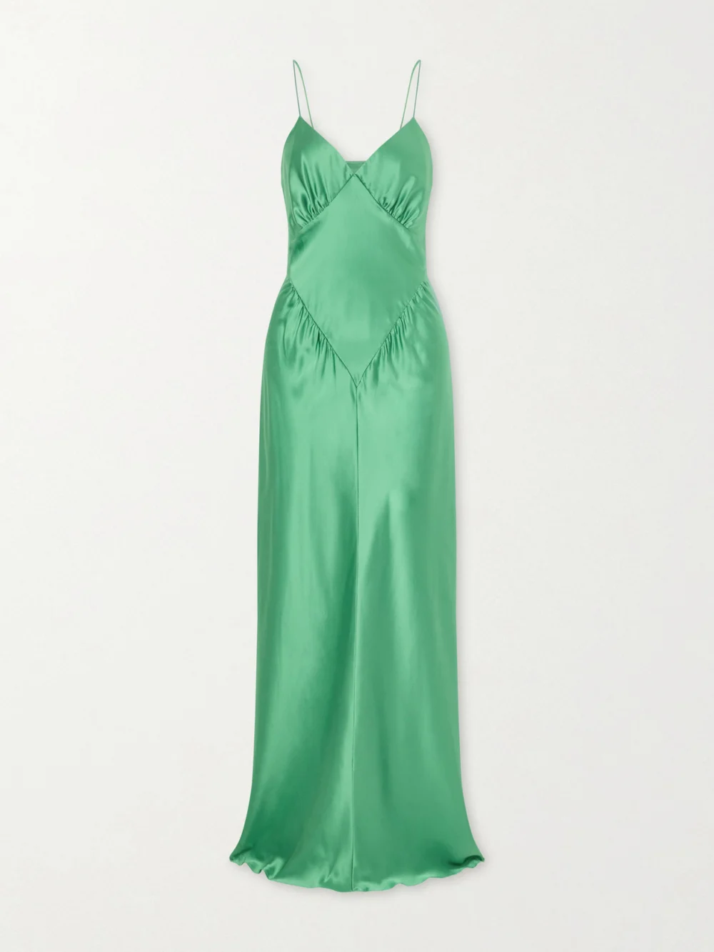 Aflalo Aire Silk-satin Maxi Dress in green