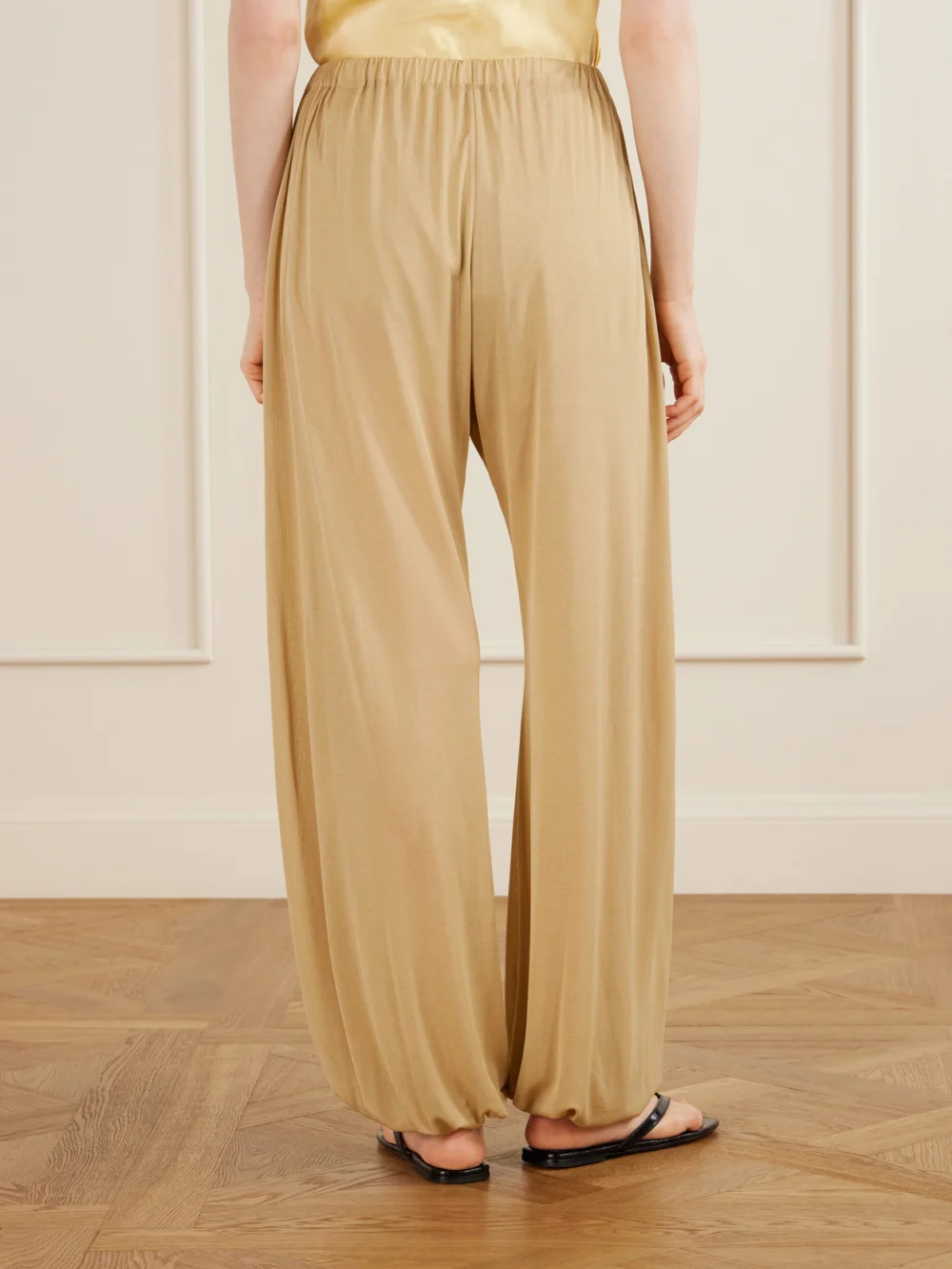 Back view of the Aflalo Lolana Satin-jersey Balloon Pants