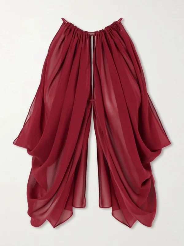 Aflalo Reysa Ruched Silk-crepe Top