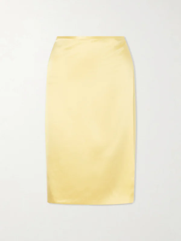 Aflalo Rixa Satin Wrap Midi Skirt