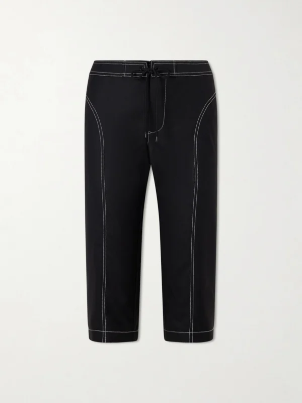Aflalo Zuri Wool-twill Slim-fit Capri Pants