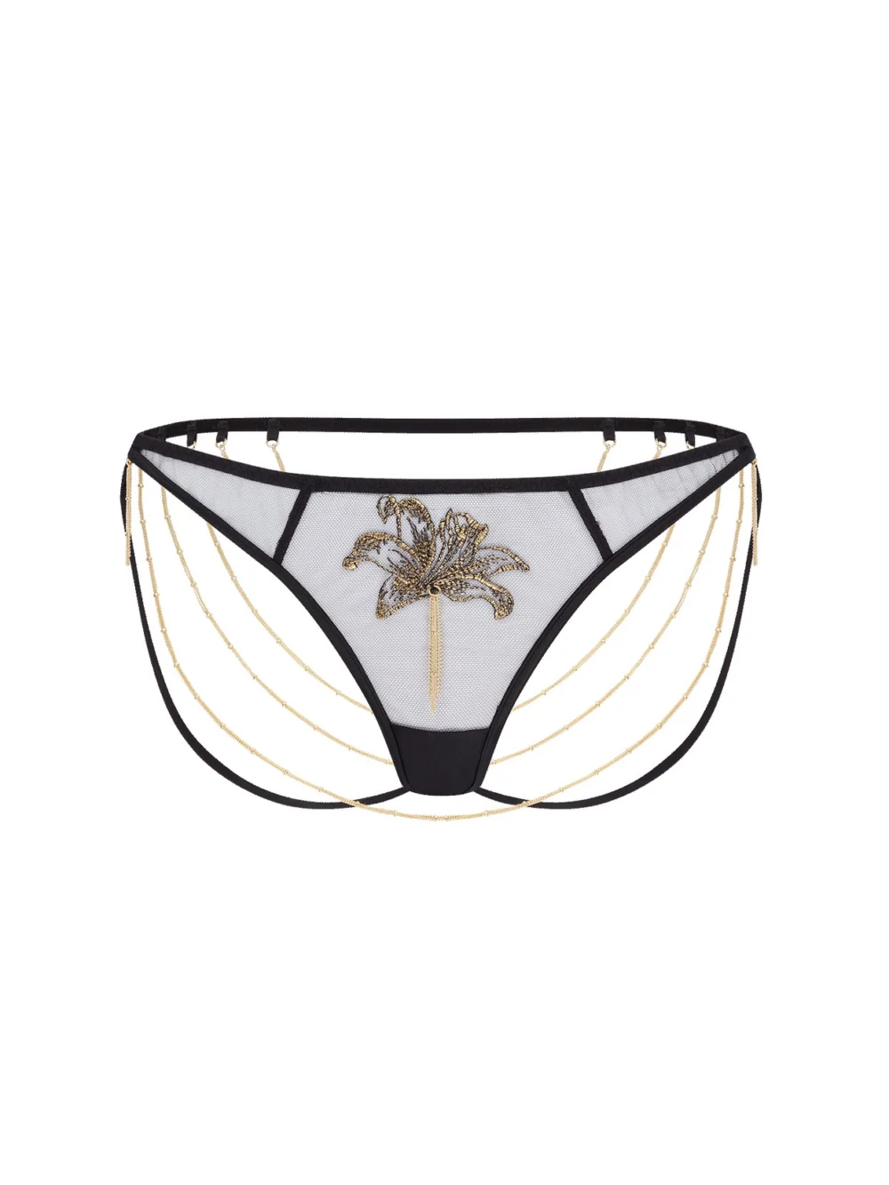 Agent Provocateur Auretta Brief in black gold