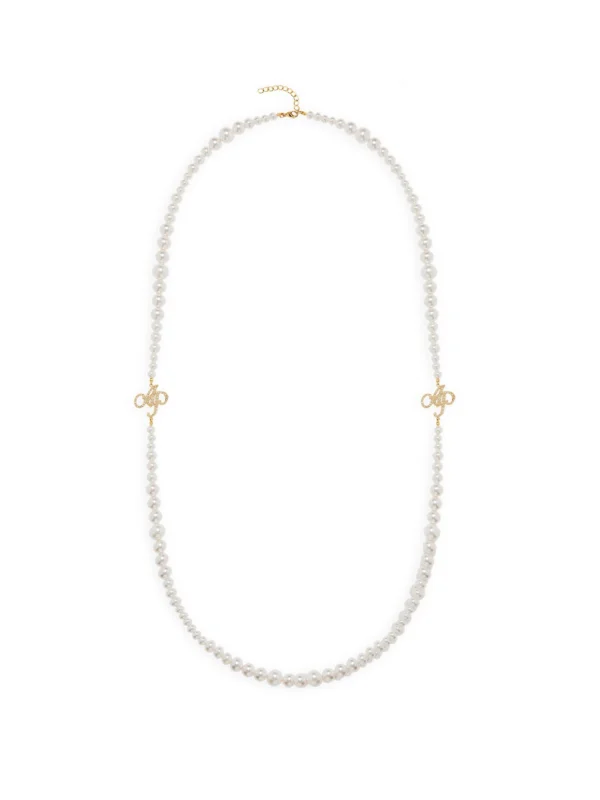 Agent Provocateur Barb Necklace in Gold Pearl