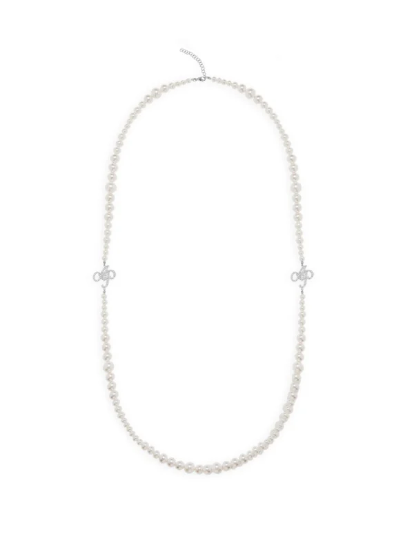 Agent Provocateur Barb Necklace in Silver Pearl