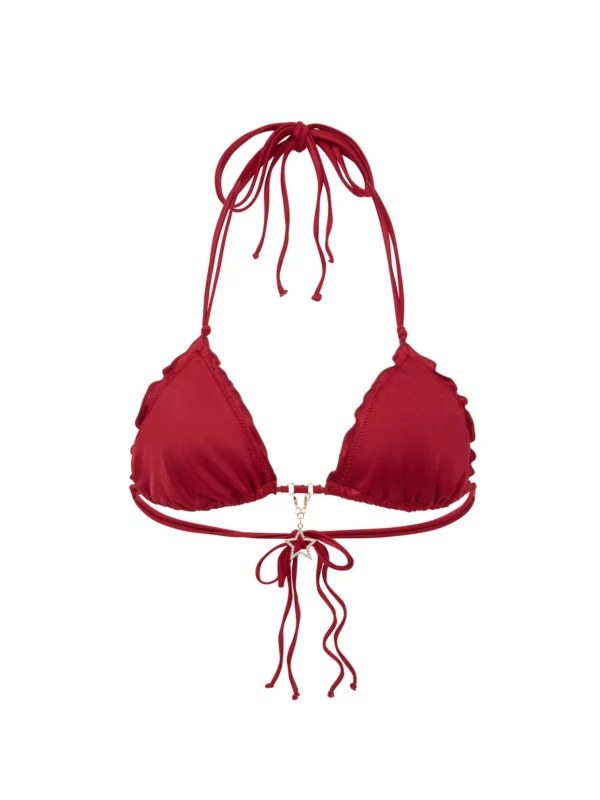 Agent Provocateur Berry Bikini Top in Burgundy