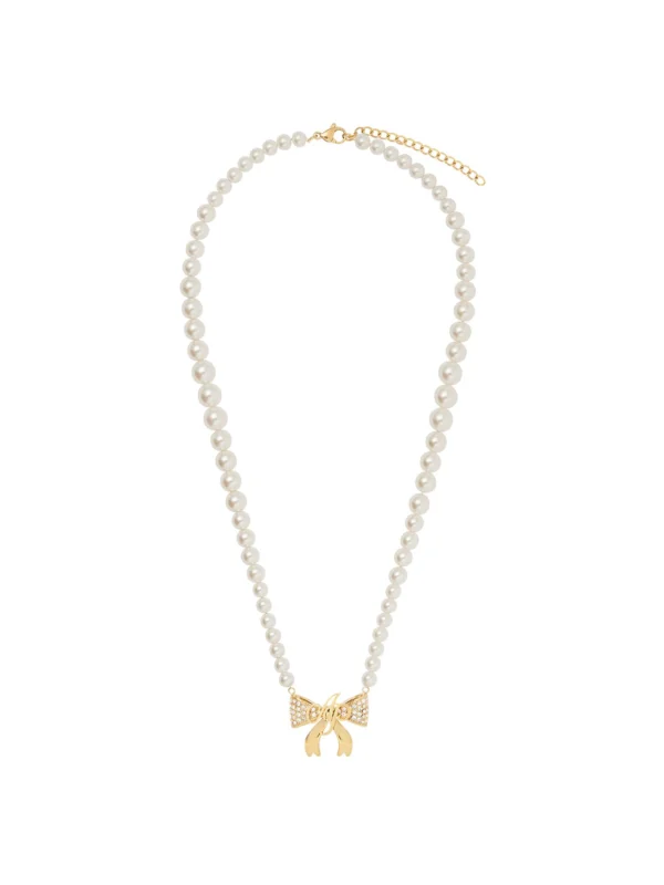 Agent Provocateur Brady Necklace in Gold Pearl