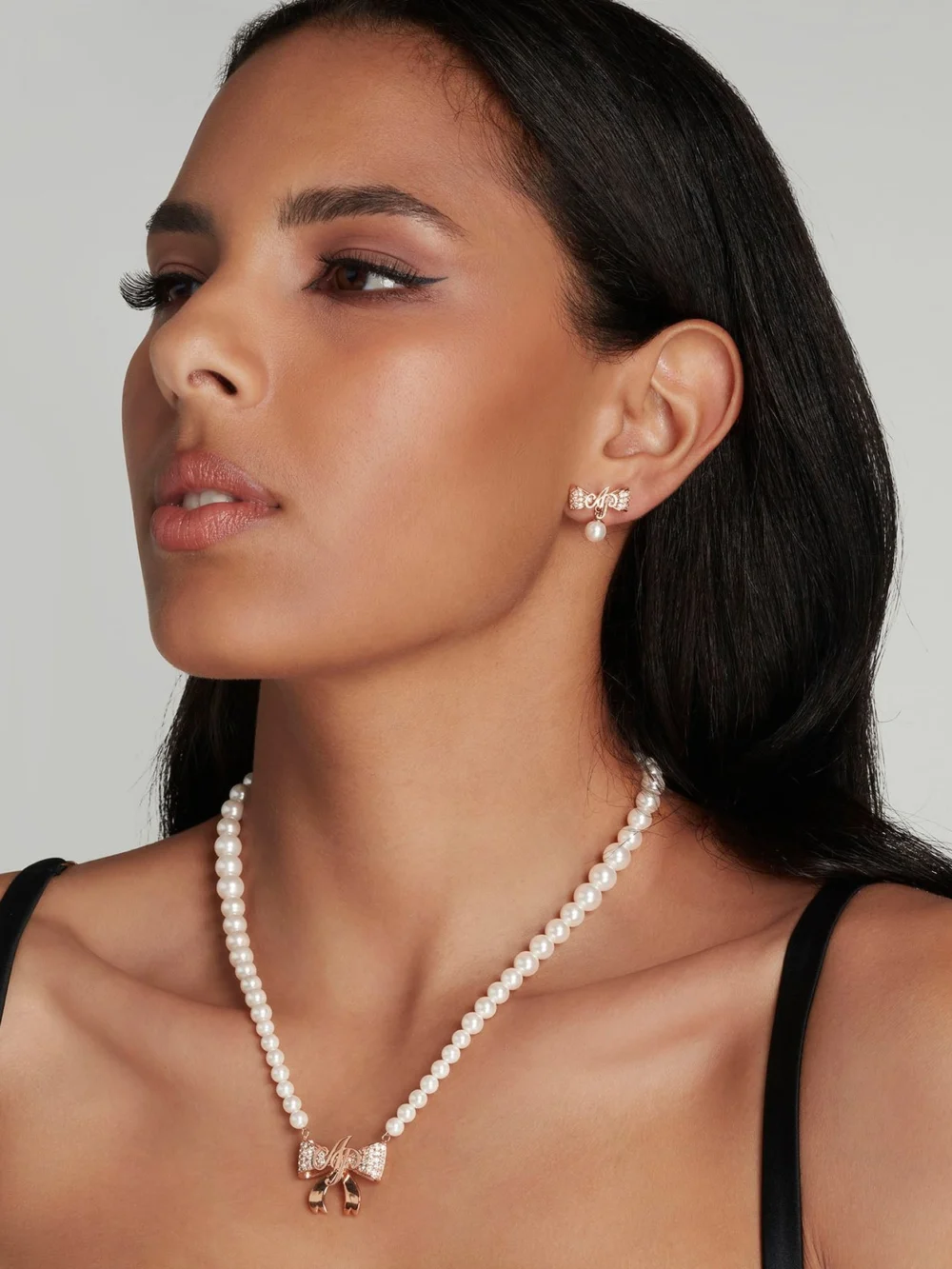 Agent Provocateur Brady Necklace in Rose Gold Pearl, view 2