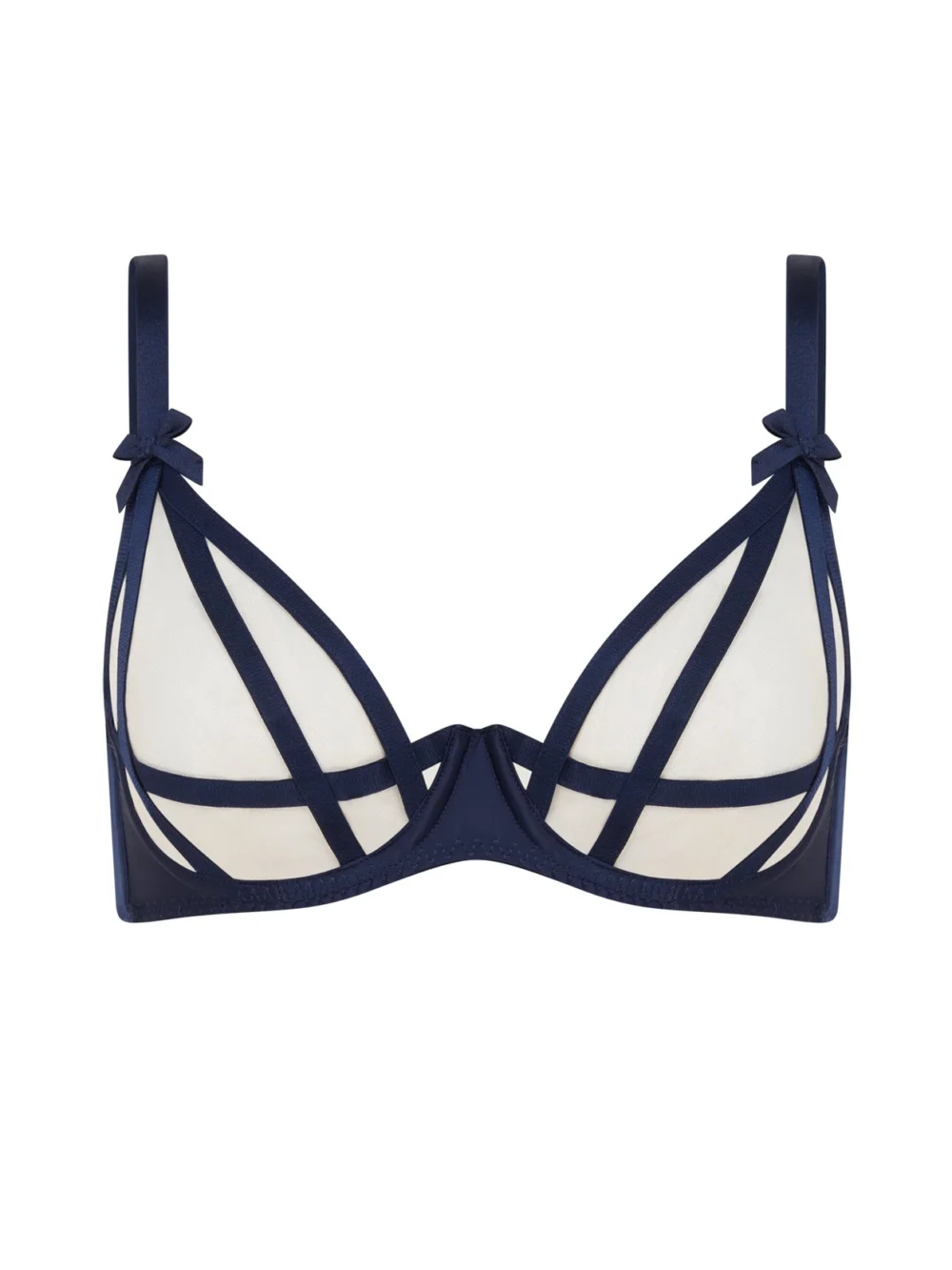 Agent Provocateur Briella Plunge Underwired Bra in Navy
