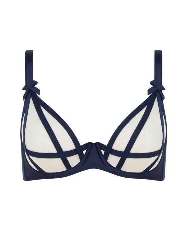 Agent Provocateur Briella Plunge Underwired Bra in Navy