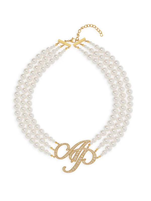 Agent Provocateur Britt Necklace in Gold Pearl