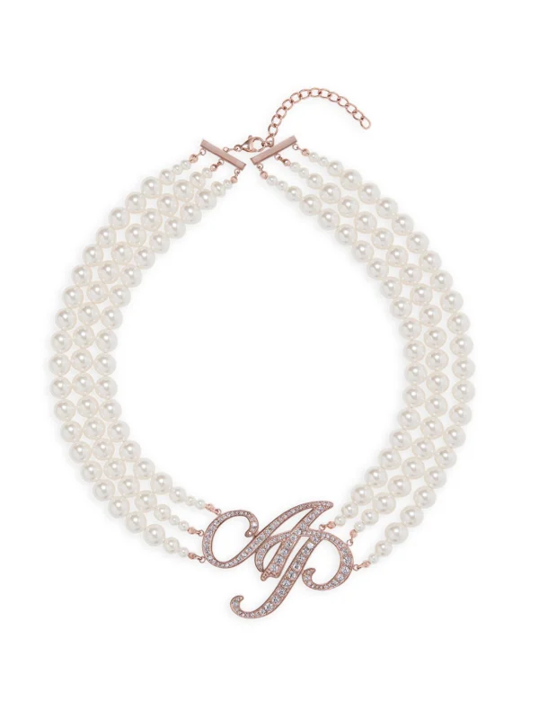 Agent Provocateur Britt Necklace in Rose Gold Pearl