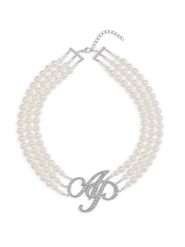 Agent Provocateur Britt Necklace in Silver Pearl