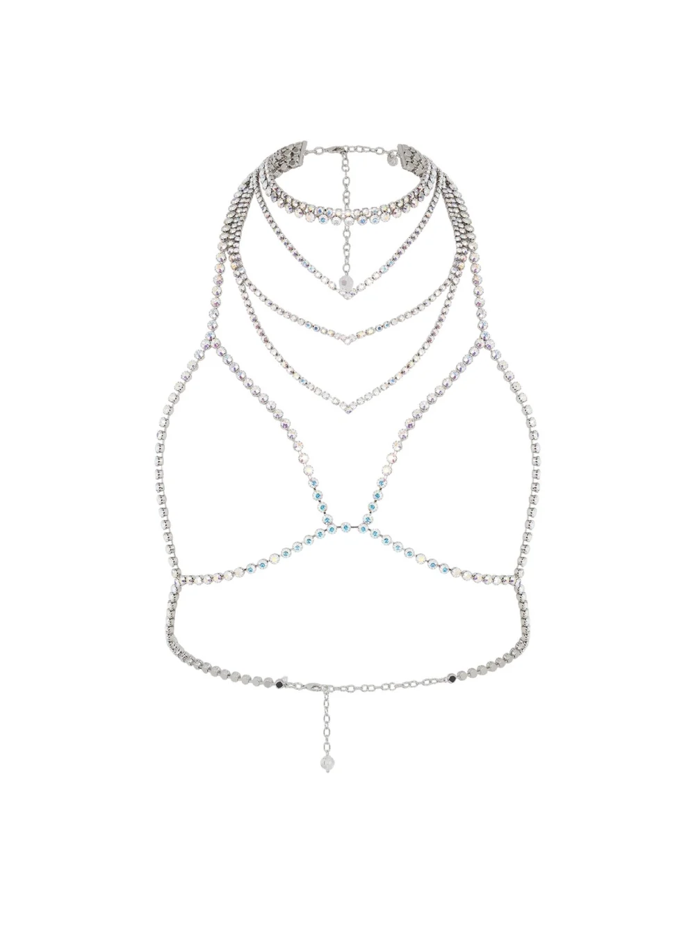 Agent Provocateur Carllina Chain Bra in irridescent silver