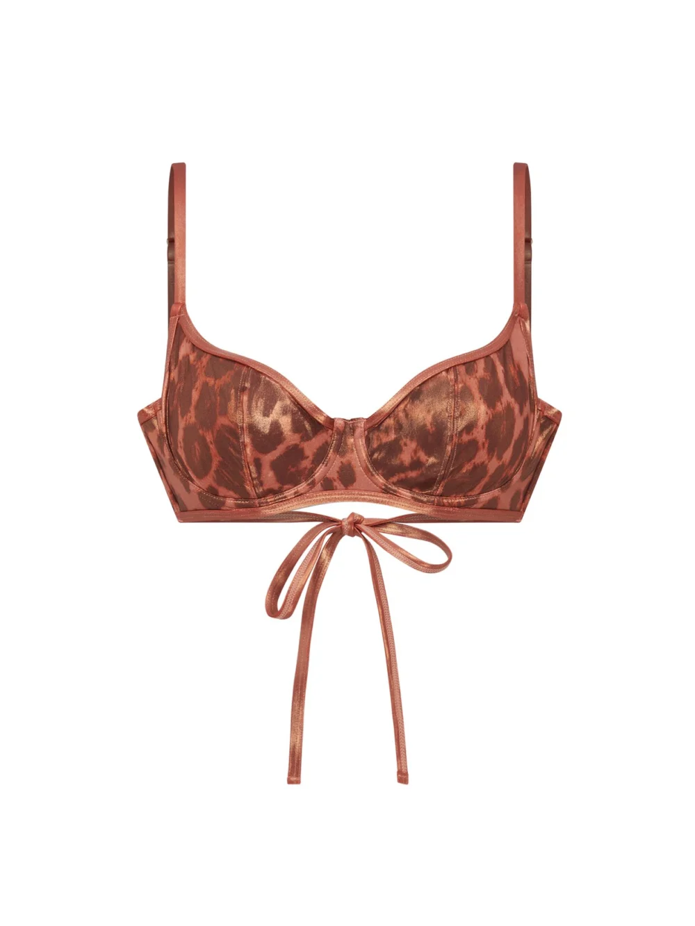 Agent Provocateur Cayla Underwire Bikini Top in black leopard