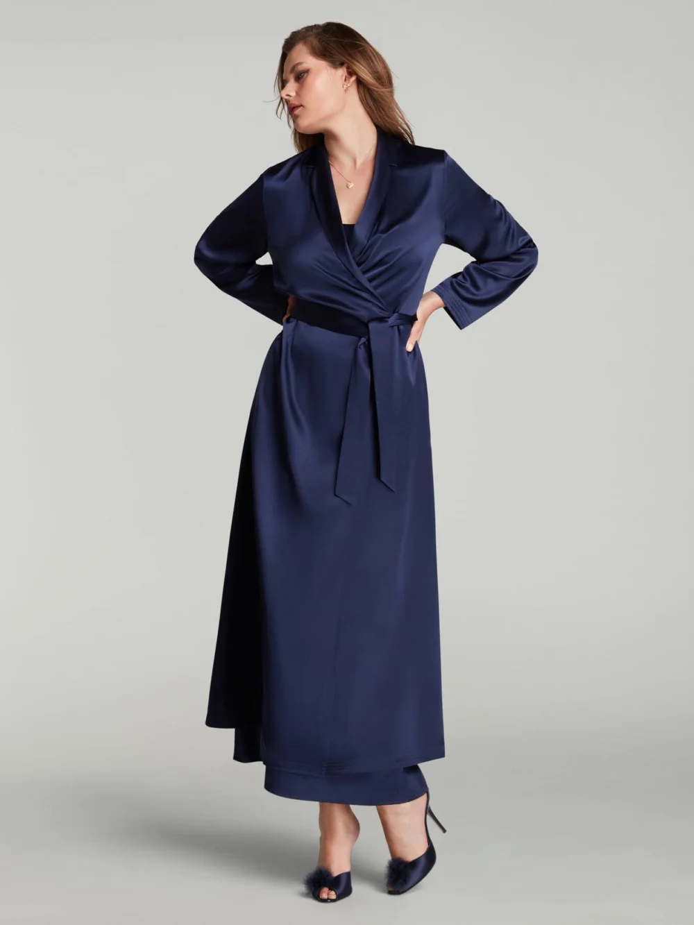 Agent Provocateur Cecily Long Gown in Navy, view 2
