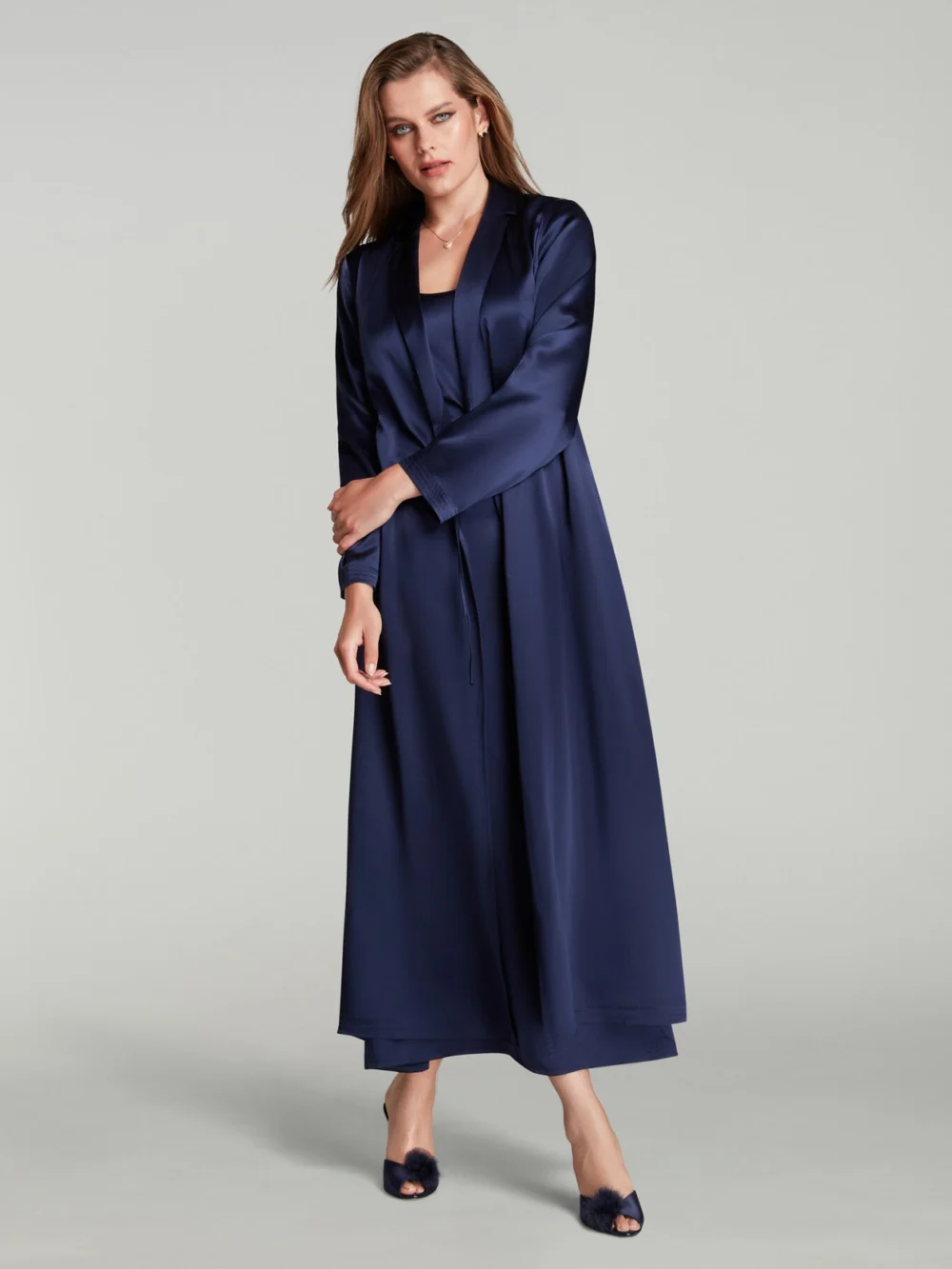 Agent Provocateur Cecily Long Gown in Navy, view 3