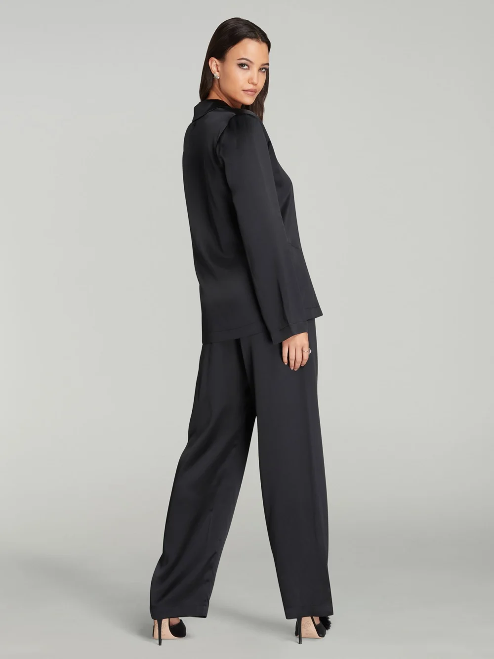 Agent Provocateur Cecily Pyjama Set in Black, view 5