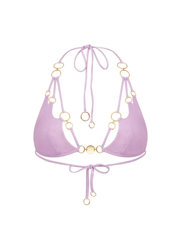 Agent Provocateur Davine Bikini Top in Lilac Foil