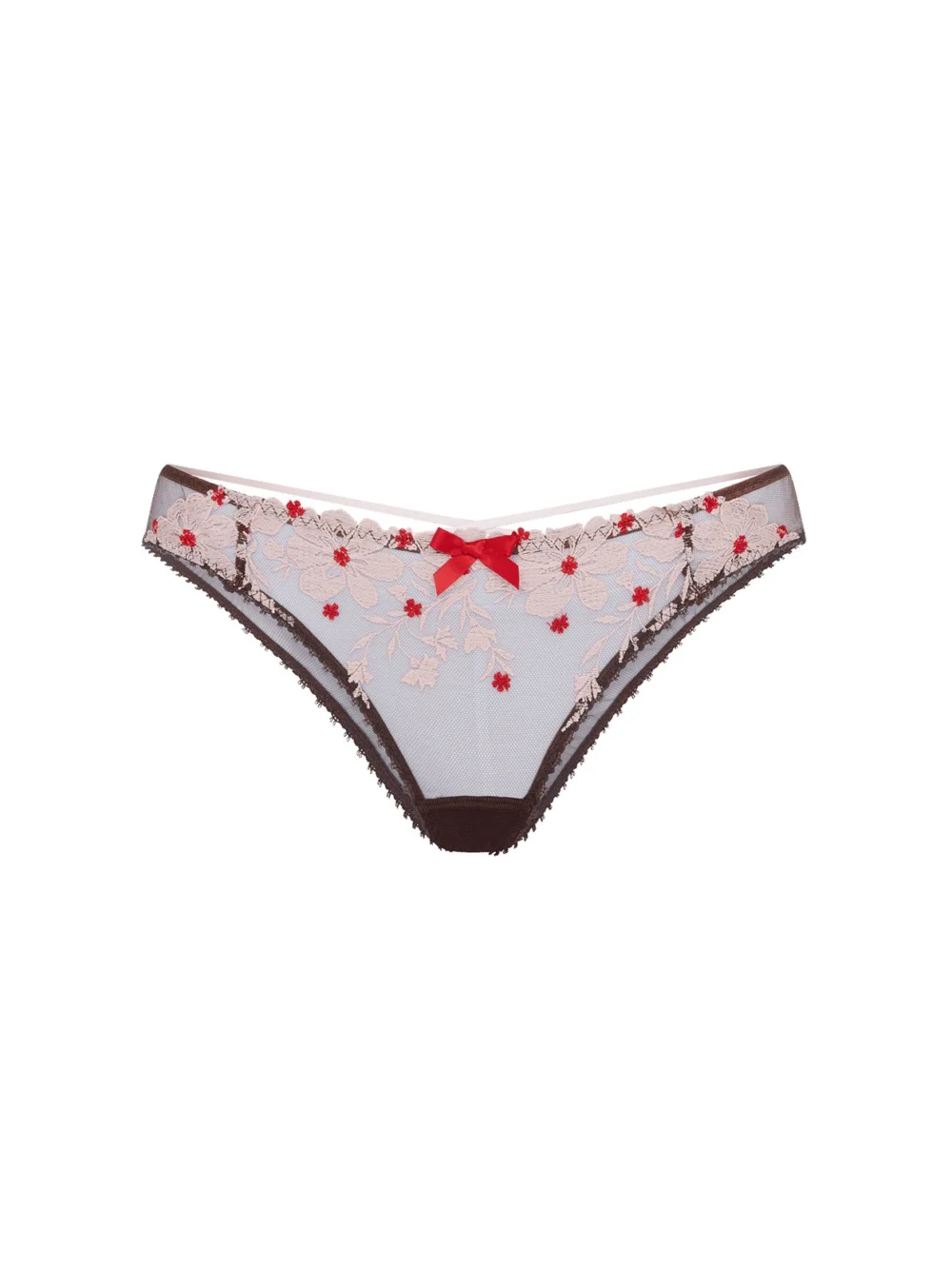 Agent Provocateur Dawne Full Brief in chestnut pink red