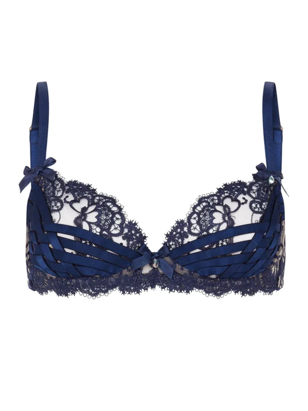 Agent Provocateur Dioni Plunge Underwired Bra in Blue