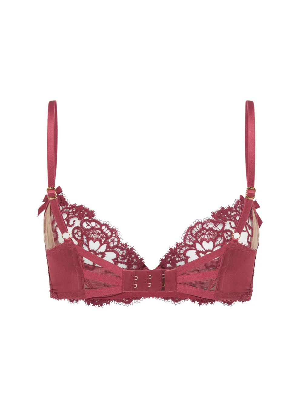 Agent Provocateur Dioni Plunge Underwired Bra in Burgundy, view 6