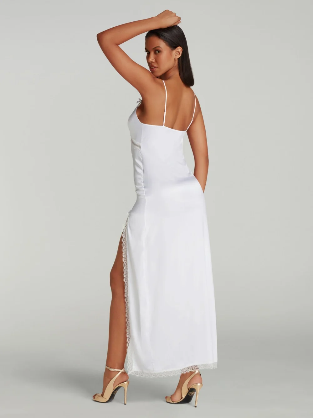Agent Provocateur Gisele Long Slip in White, view 3