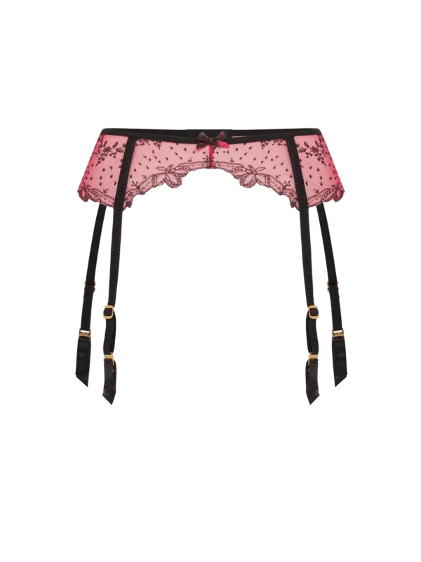 Agent Provocateur Graice Suspender in Black Pink