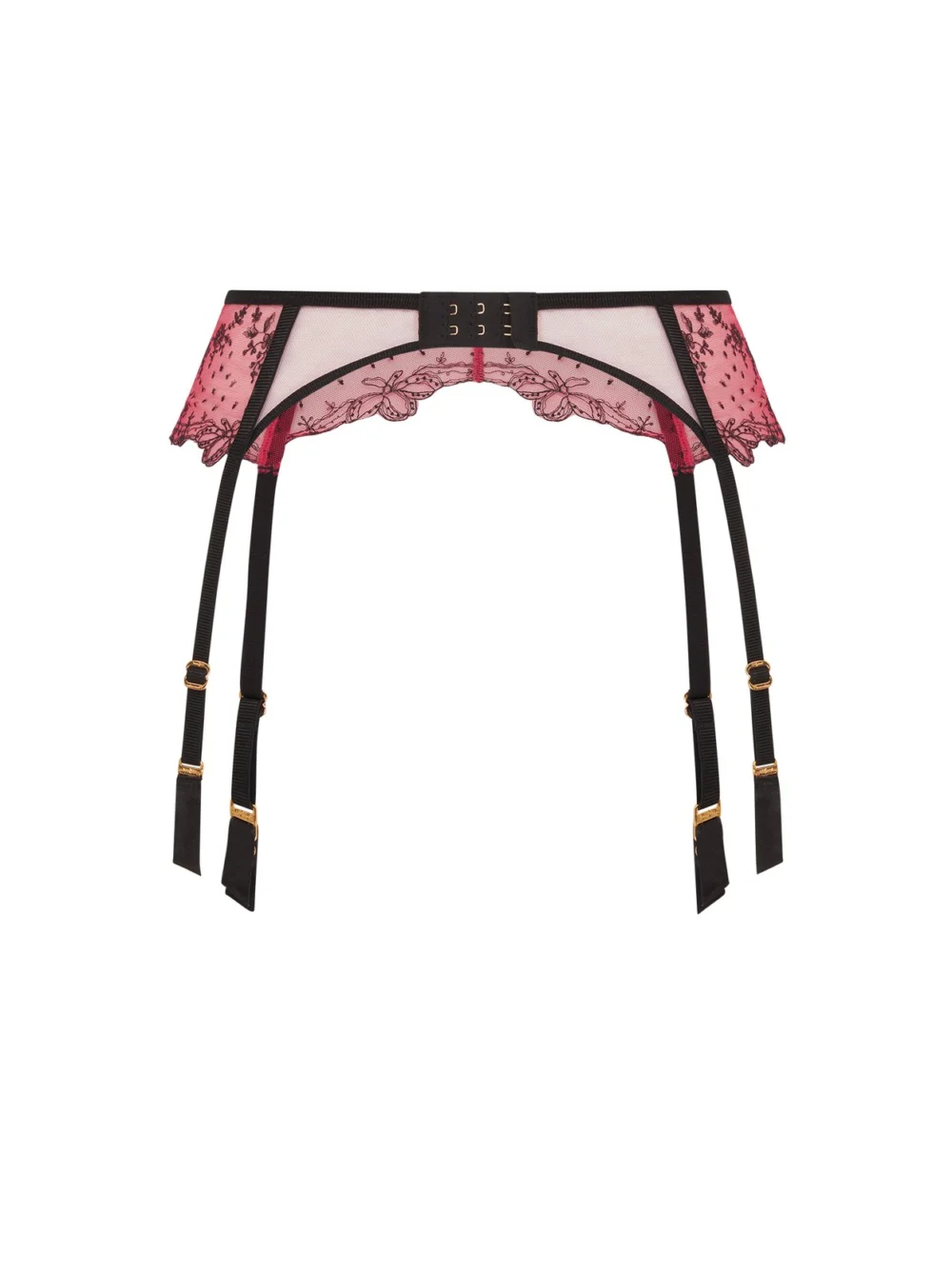 Agent Provocateur Graice Suspender in Black Pink, view 4