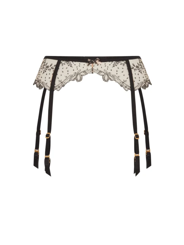 Agent Provocateur Graice Suspender in Black Sand