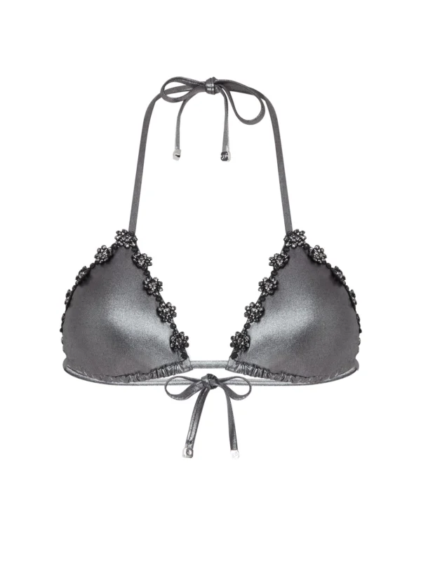 Agent Provocateur Maiya Bikini Top in Black Silver