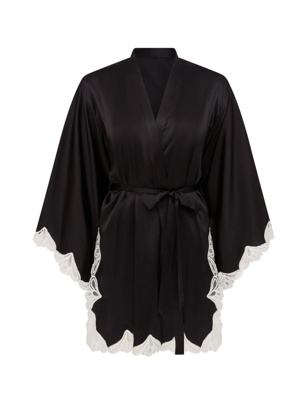 Agent Provocateur Nelle Kimono in black ivory