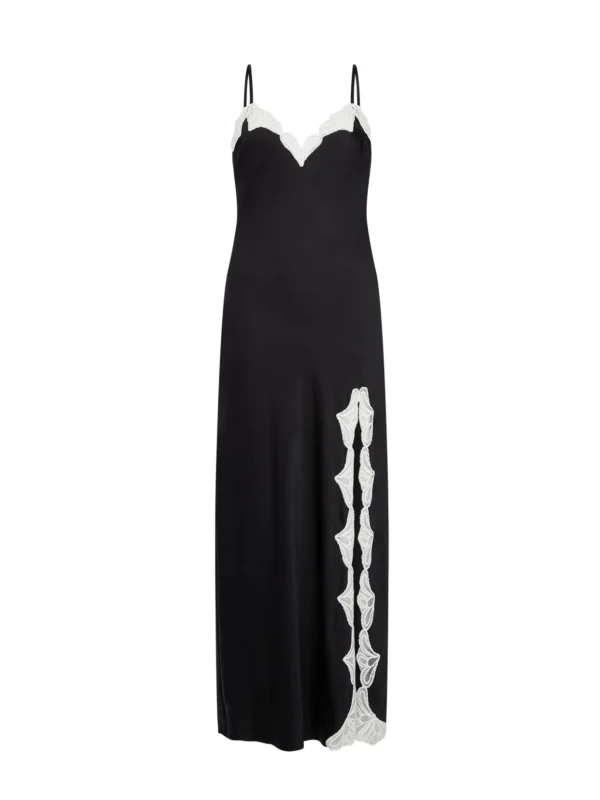 Agent Provocateur Nelle Long Slip in Black Ivory