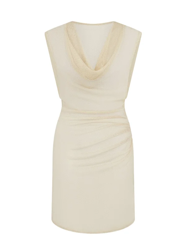 Agent Provocateur Orina Short Cover Up in Light Gold