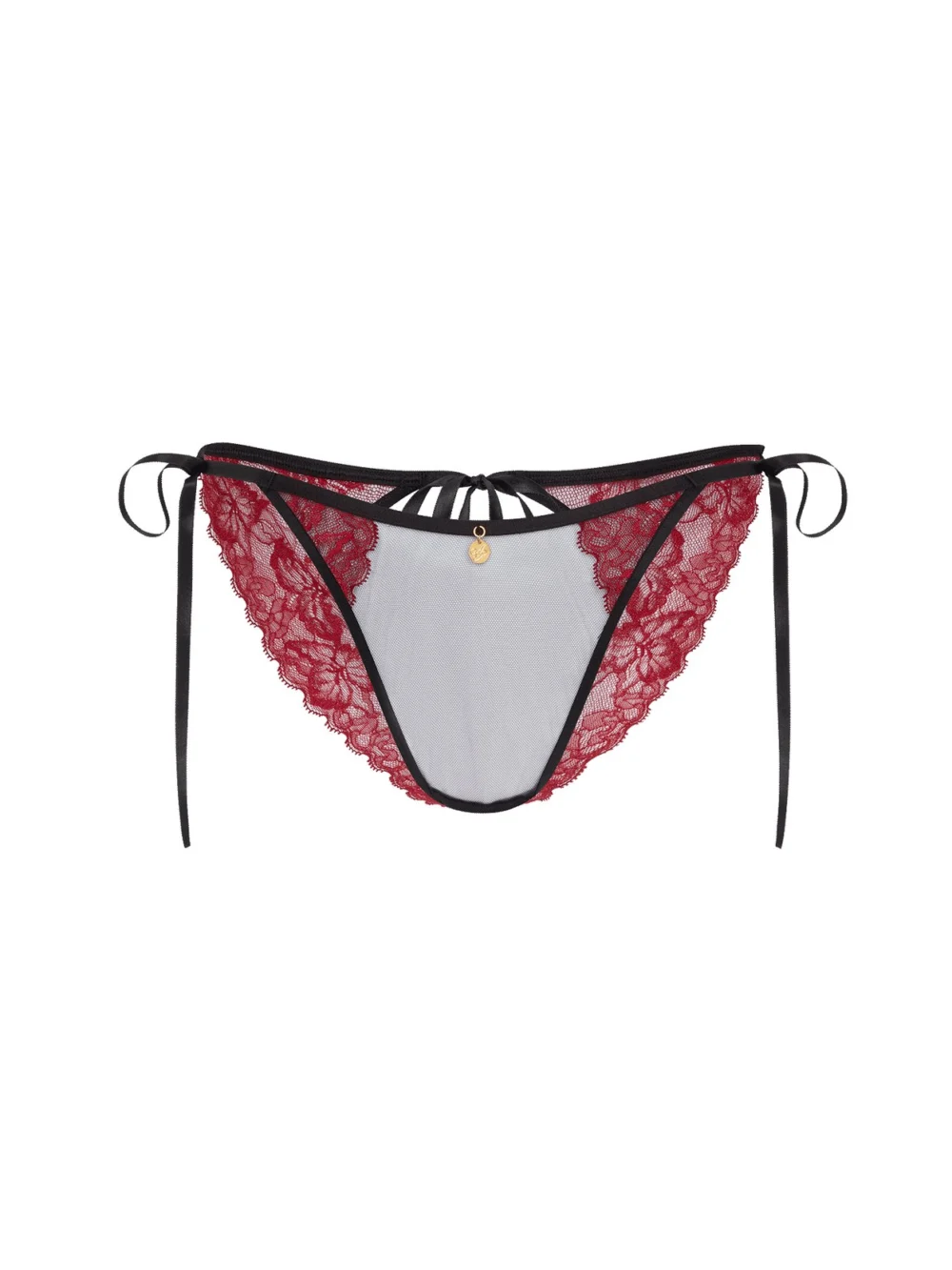 Agent Provocateur Otta Tie Side Brief in black red