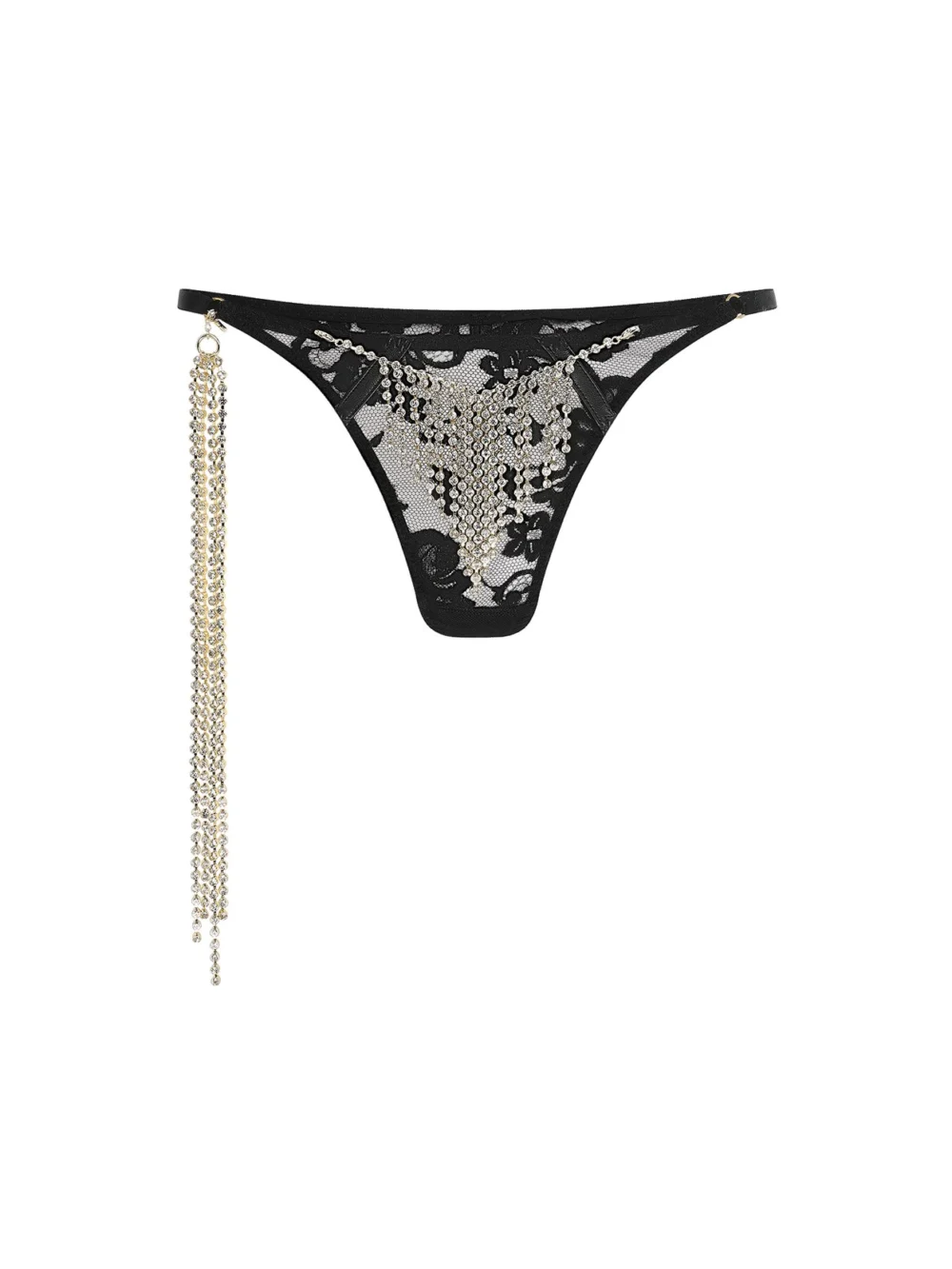 Agent Provocateur Tiaria Thong in black gold