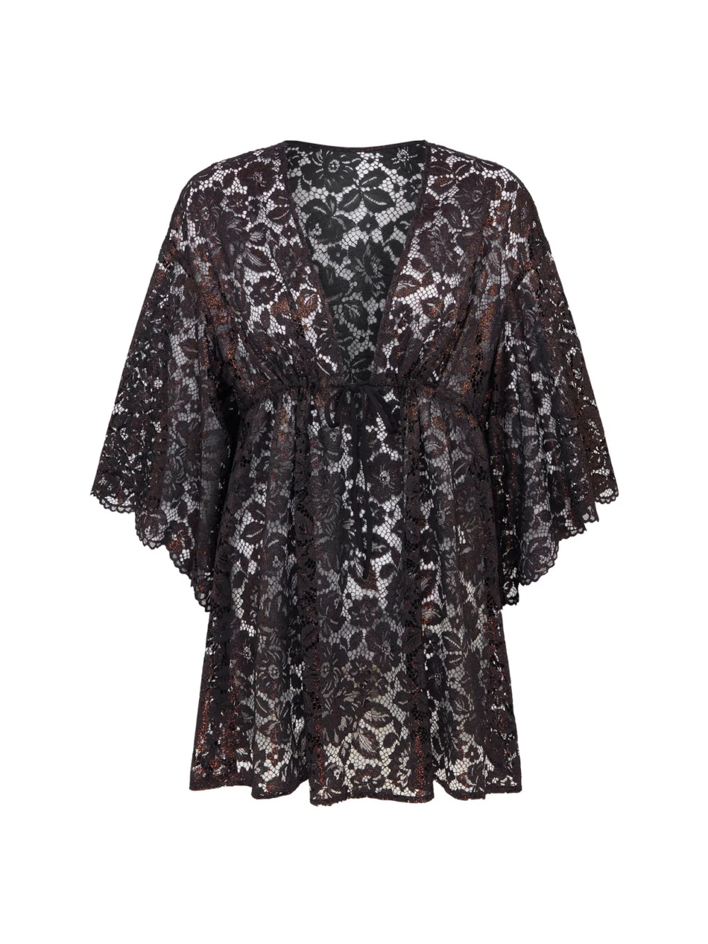 Agent Provocateur Trixa Kaftan in Black Gold