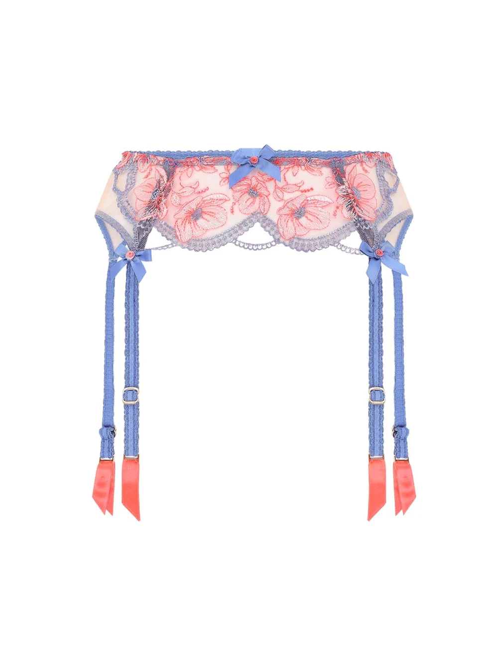Agent Provocateur Winnette Suspender in blue neon orange