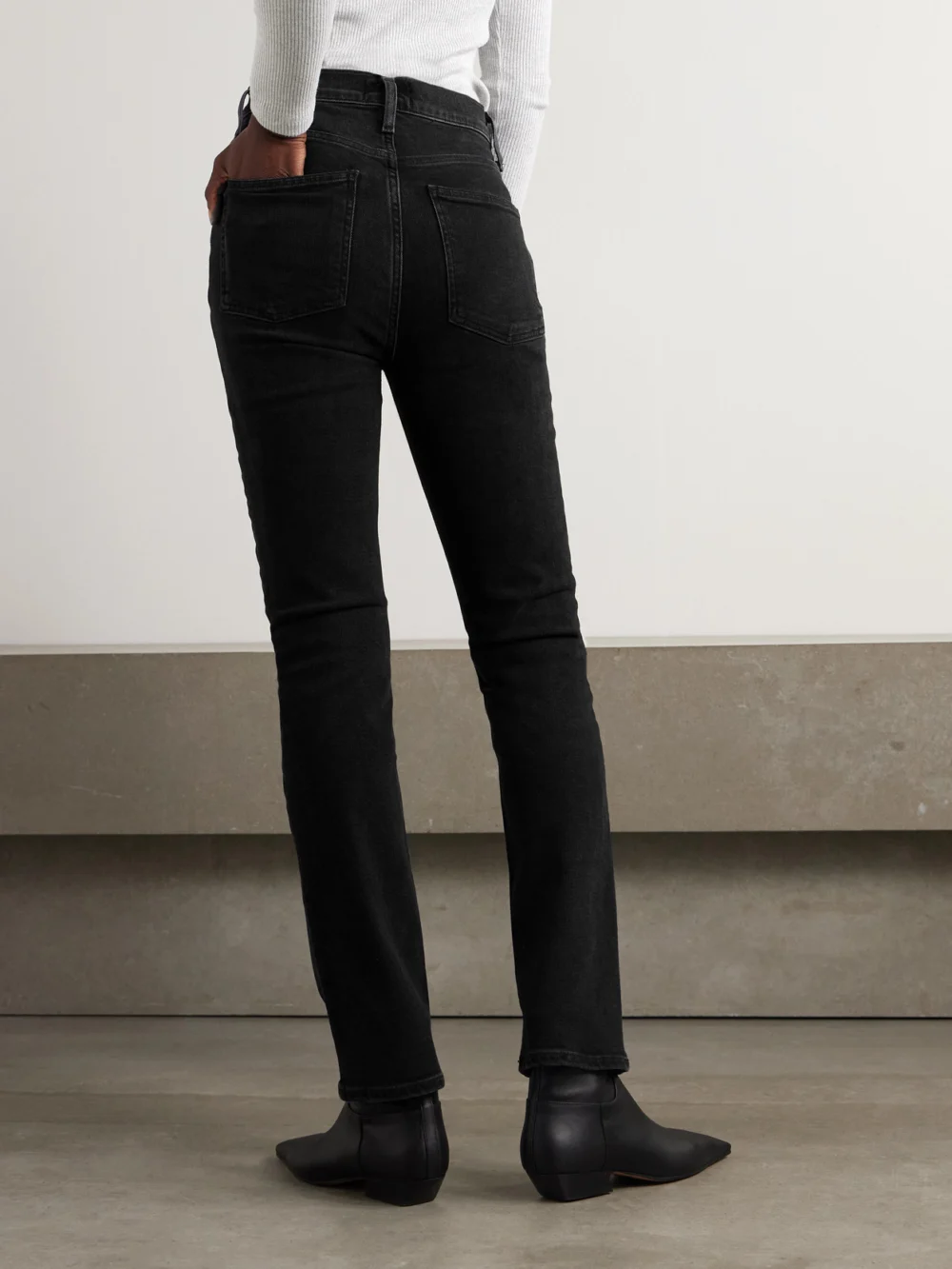 Back view of the Agolde Freya High Rise Slim Organic Jeans