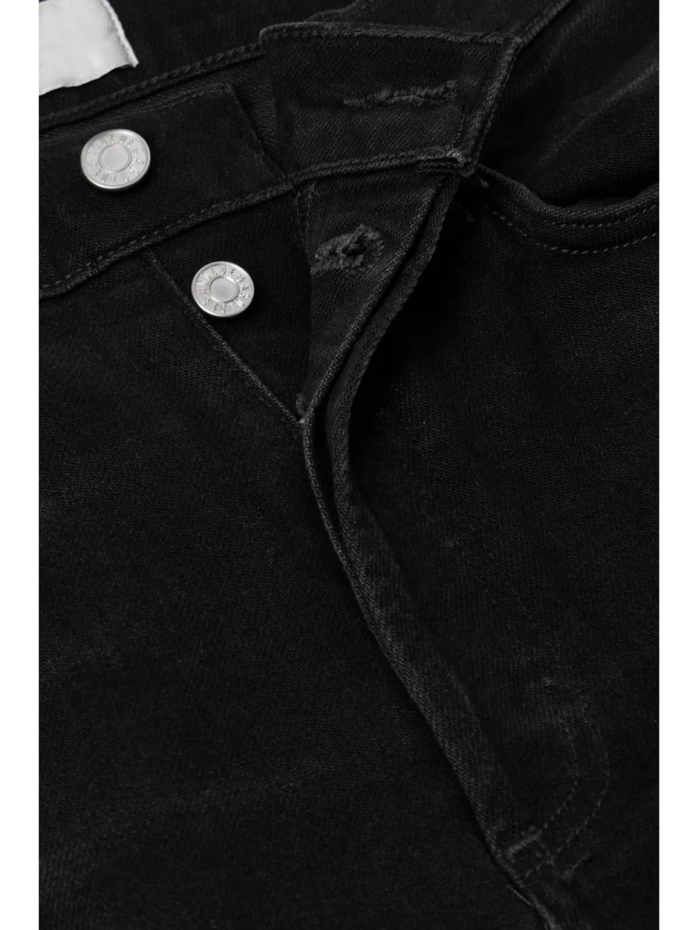 Close-up detail of the Agolde Freya High Rise Slim Organic Jeans