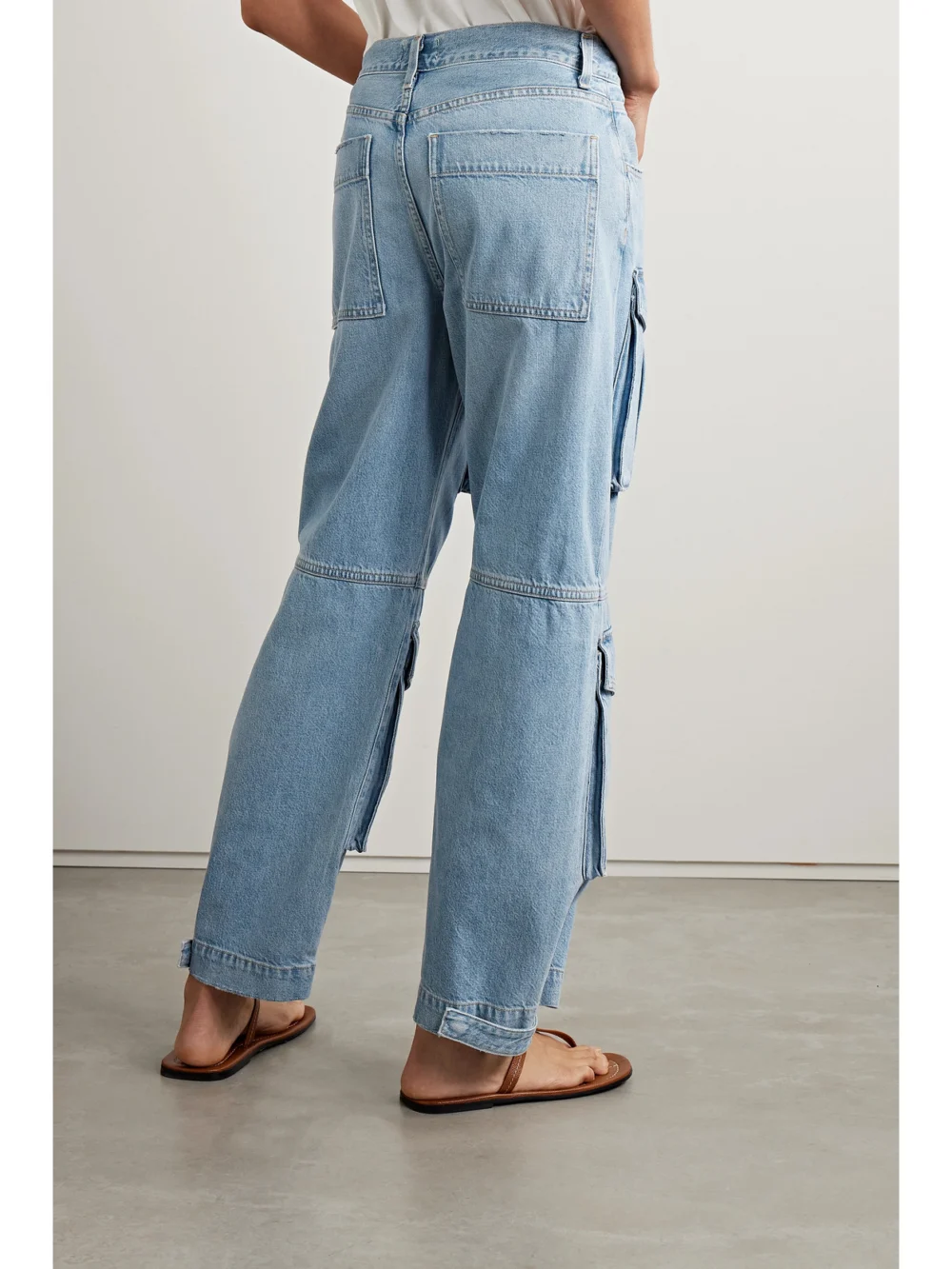 Back view of the Agolde Tex Cargo Organic High-rise Wide-leg Jeans