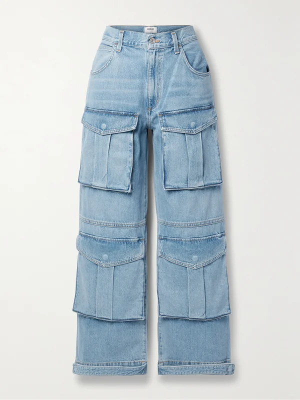 Agolde Tex Cargo Organic High-rise Wide-leg Jeans