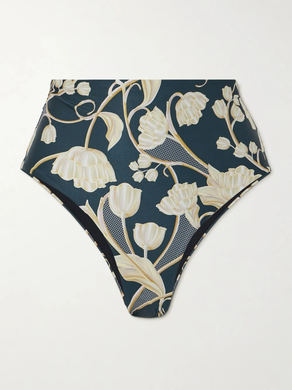 Agua by Agua Bendita Magenta Perla Floral-print Recycled Bikini Briefs in blue
