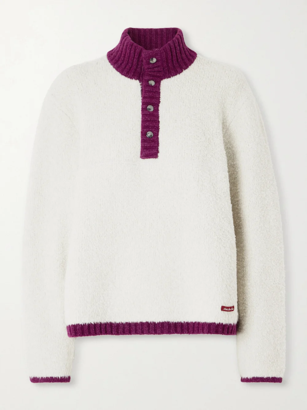 Aimé Leon Dore Chalet Appliquéd Wool-blend Chenille Sweater in gray