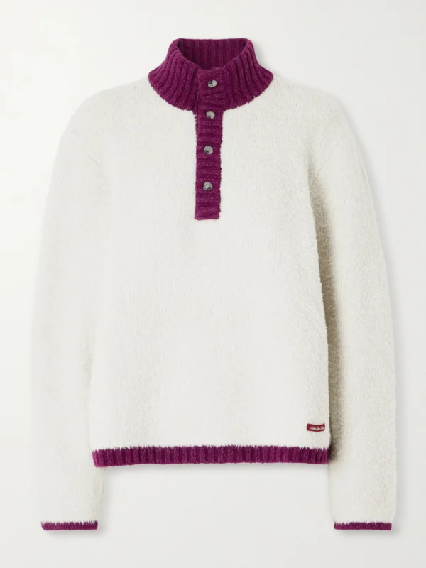 Aimé Leon Dore Chalet Appliquéd Wool-blend Chenille Sweater