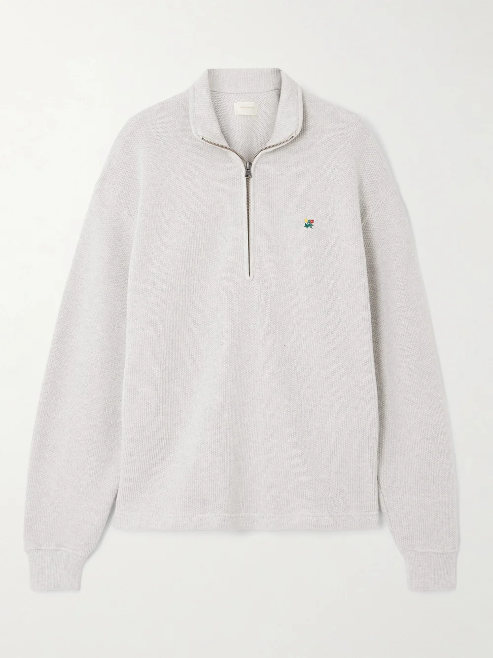 Aimé Leon Dore Embroidered Cotton Sweatshirt in off-white