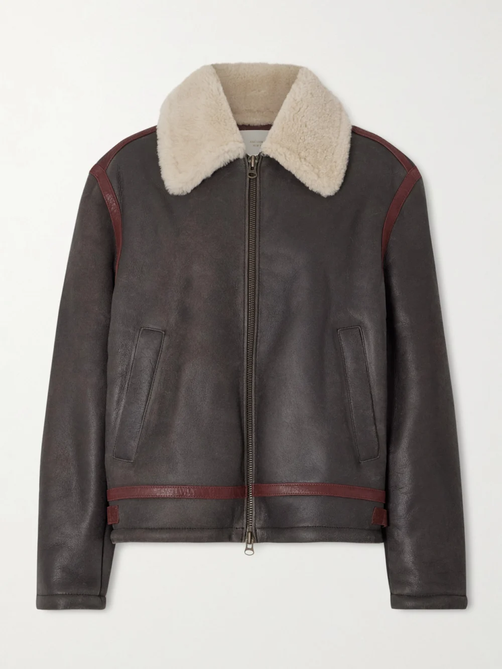 Aimé Leon Dore Printed Shearling Jacket in brown