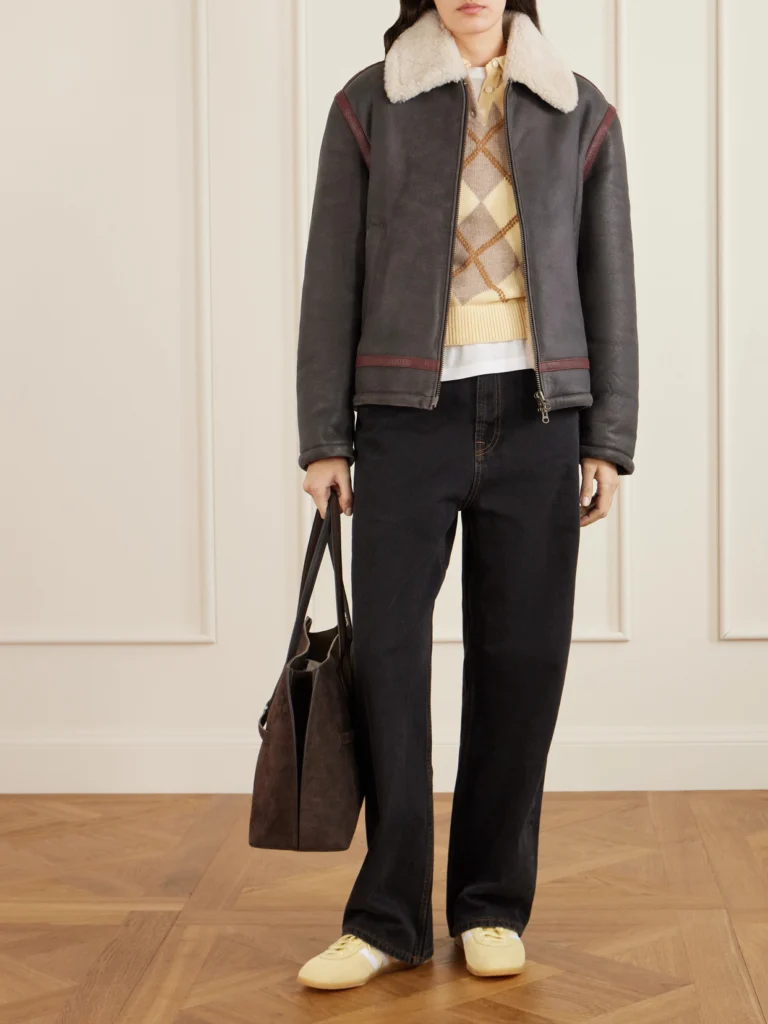 Aimé Leon Dore Printed Shearling Jacket