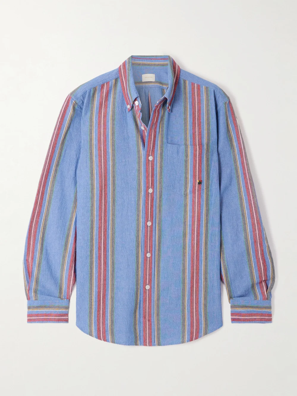 Aimé Leon Dore Striped Cotton Oxford Shirt in blue